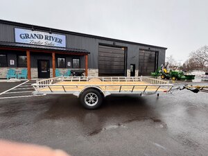 Aluminum 7x14 Single Axle 3 place Side Load ATV trailer