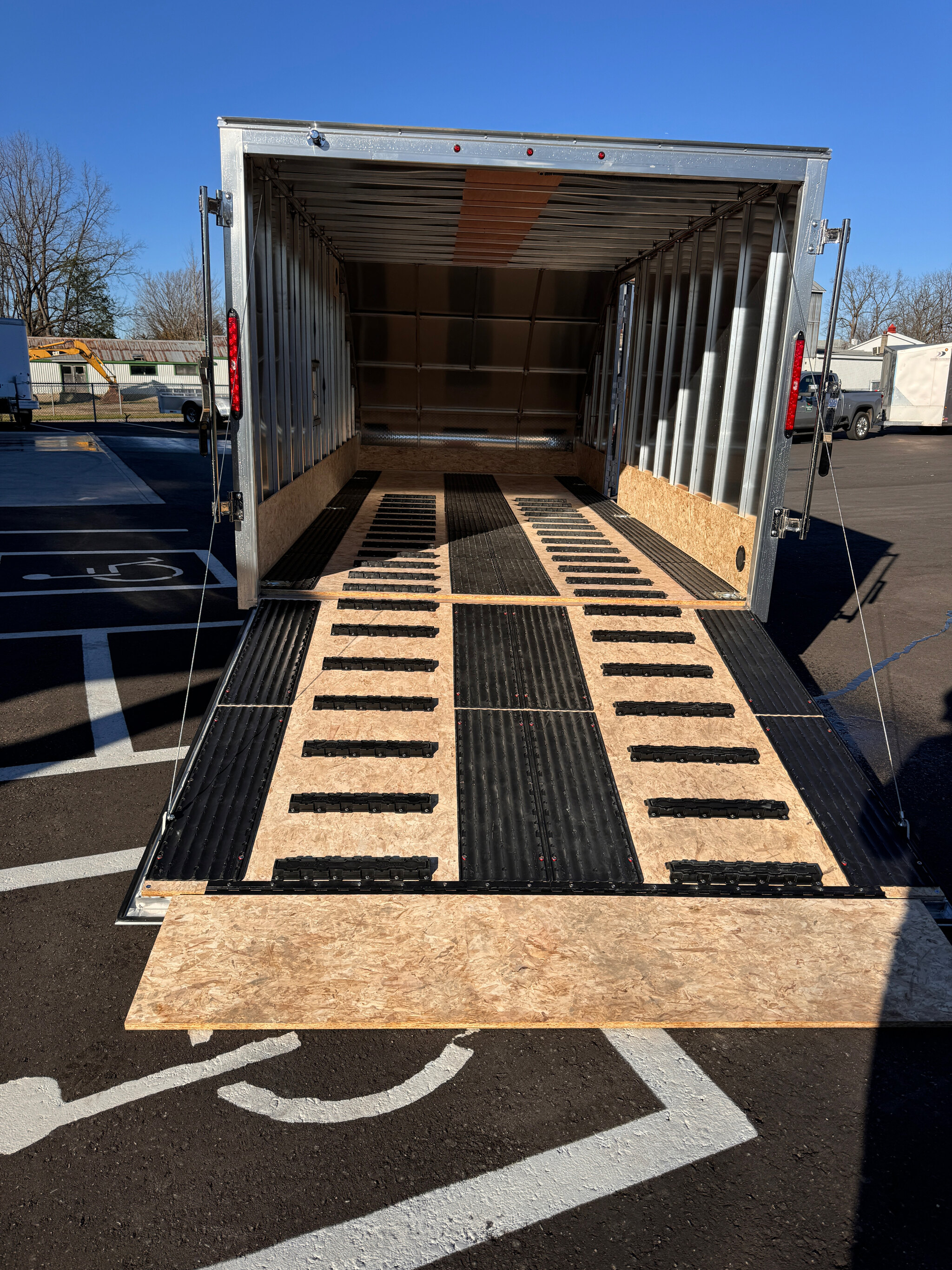 Aluminum 7x16 2 place Hybrid Snowmobile/ 2 ATV Trailer