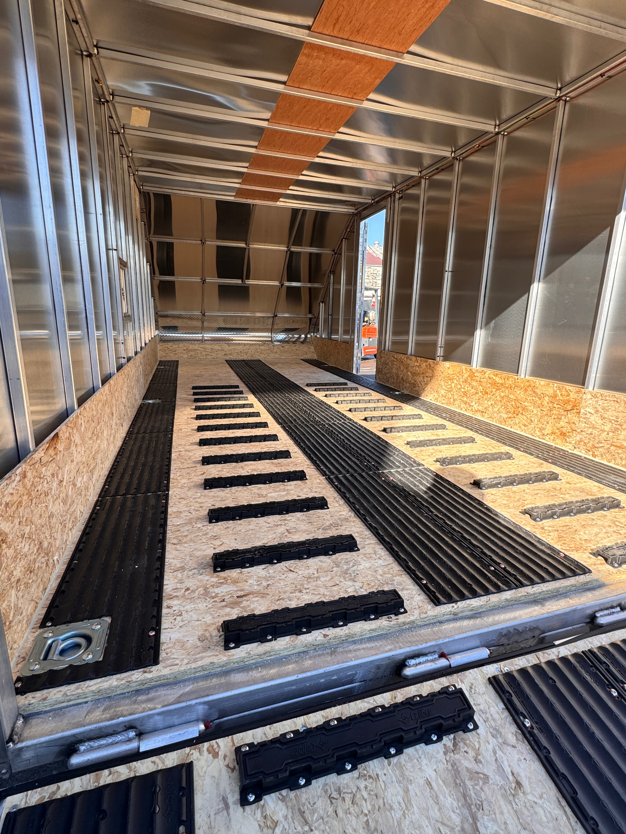 Aluminum 7x16 2 place Hybrid Snowmobile/ 2 ATV Trailer