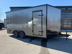 8.5x16 Blackout Tandem Axle 7.6Ft INT Height Enclosed cargo Trailer