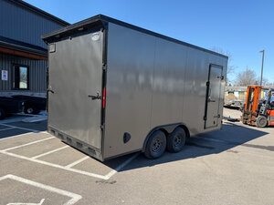 8.5x16 Blackout Tandem Axle 7.6Ft INT Height Enclosed cargo Trailer