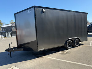 8.5x16 Blackout Tandem Axle 7.6Ft INT Height Enclosed cargo Trailer