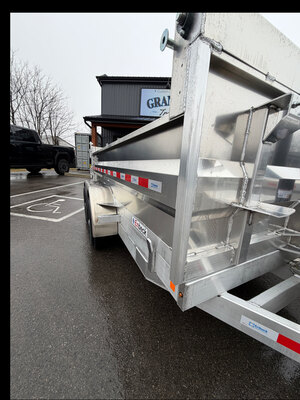 Aluminum 80x125TON Dump Trailer with spreader gate