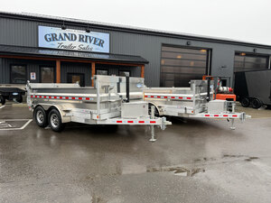 Aluminum 80x125TON Dump Trailer with spreader gate