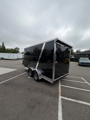 7x14 Tandem 7FT Interior Enclosed cargo trailer ramp door