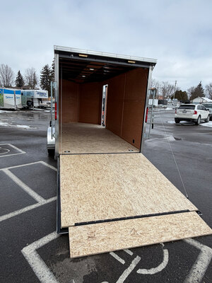 7x14 Tandem 7FT Interior Enclosed cargo trailer ramp door