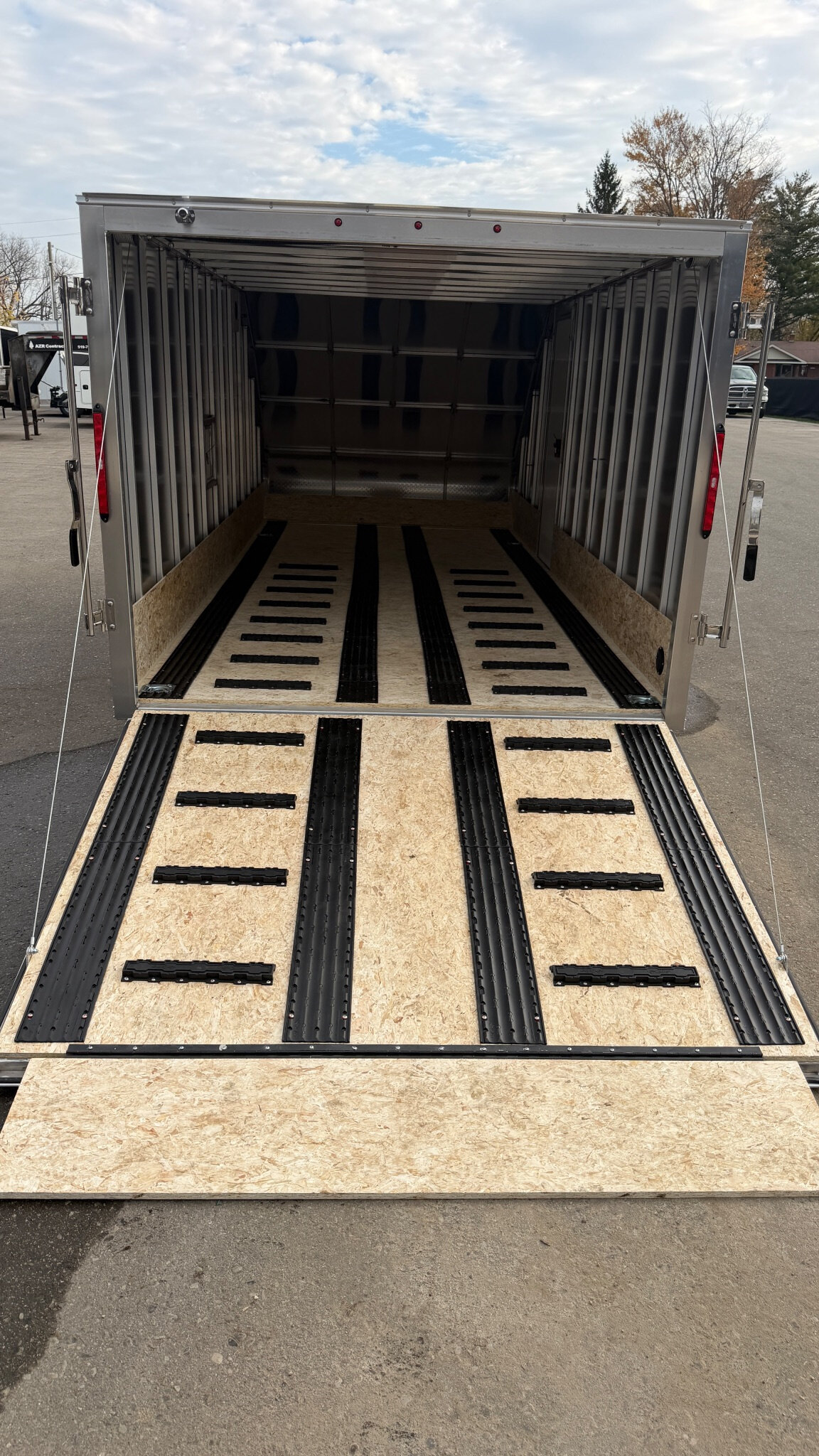 Aluminum 7x16 2 place Hybrid Snowmobile/ 2 ATV Trailer