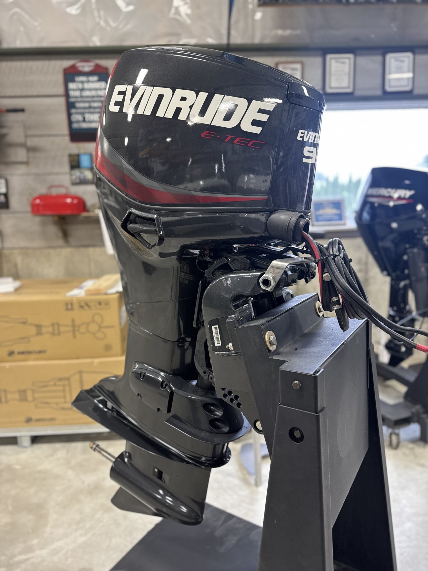 2020 Evinrude 90 EXLPT Etec Engine and Complete Rigging with Controls On Consignment