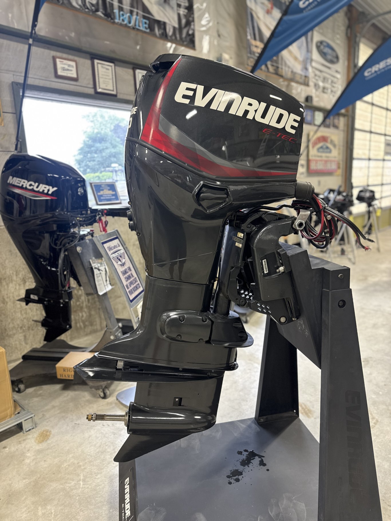 2020 Evinrude 90 EXLPT Etec Engine and Complete Rigging with Controls On Consignment