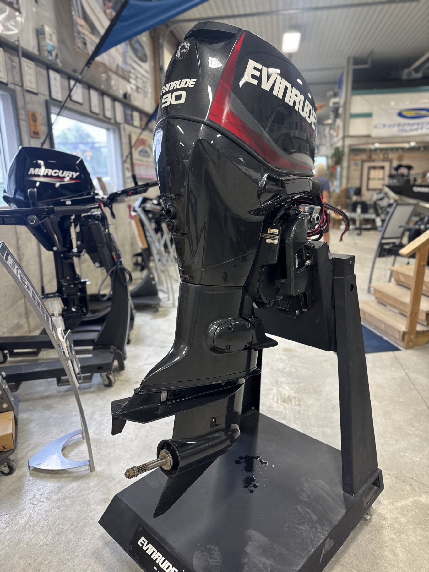 2020 Evinrude 90 EXLPT Etec Engine and Complete Rigging with Controls On Consignment