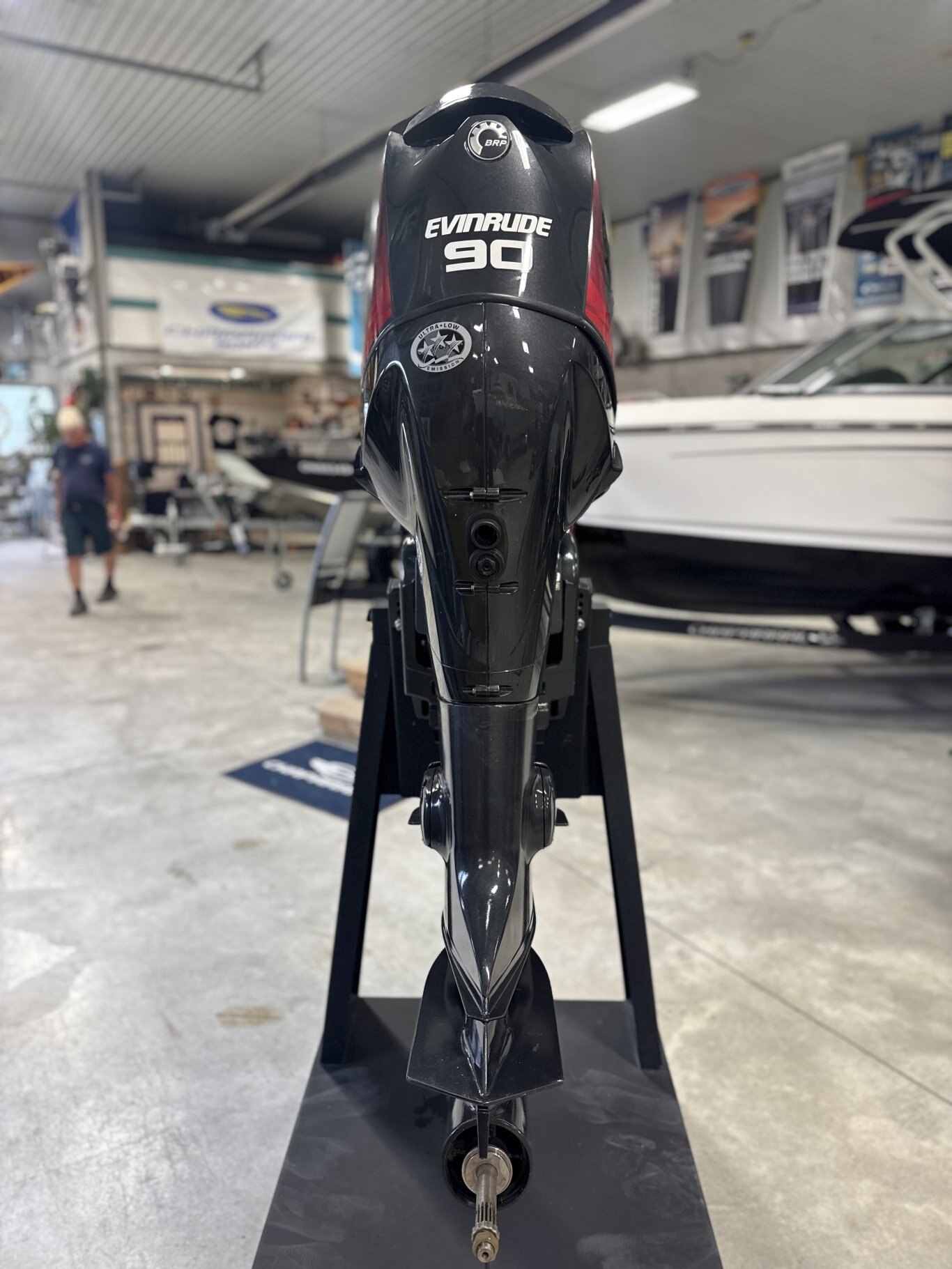 2020 Evinrude 90 EXLPT Etec Engine and Complete Rigging with Controls On Consignment