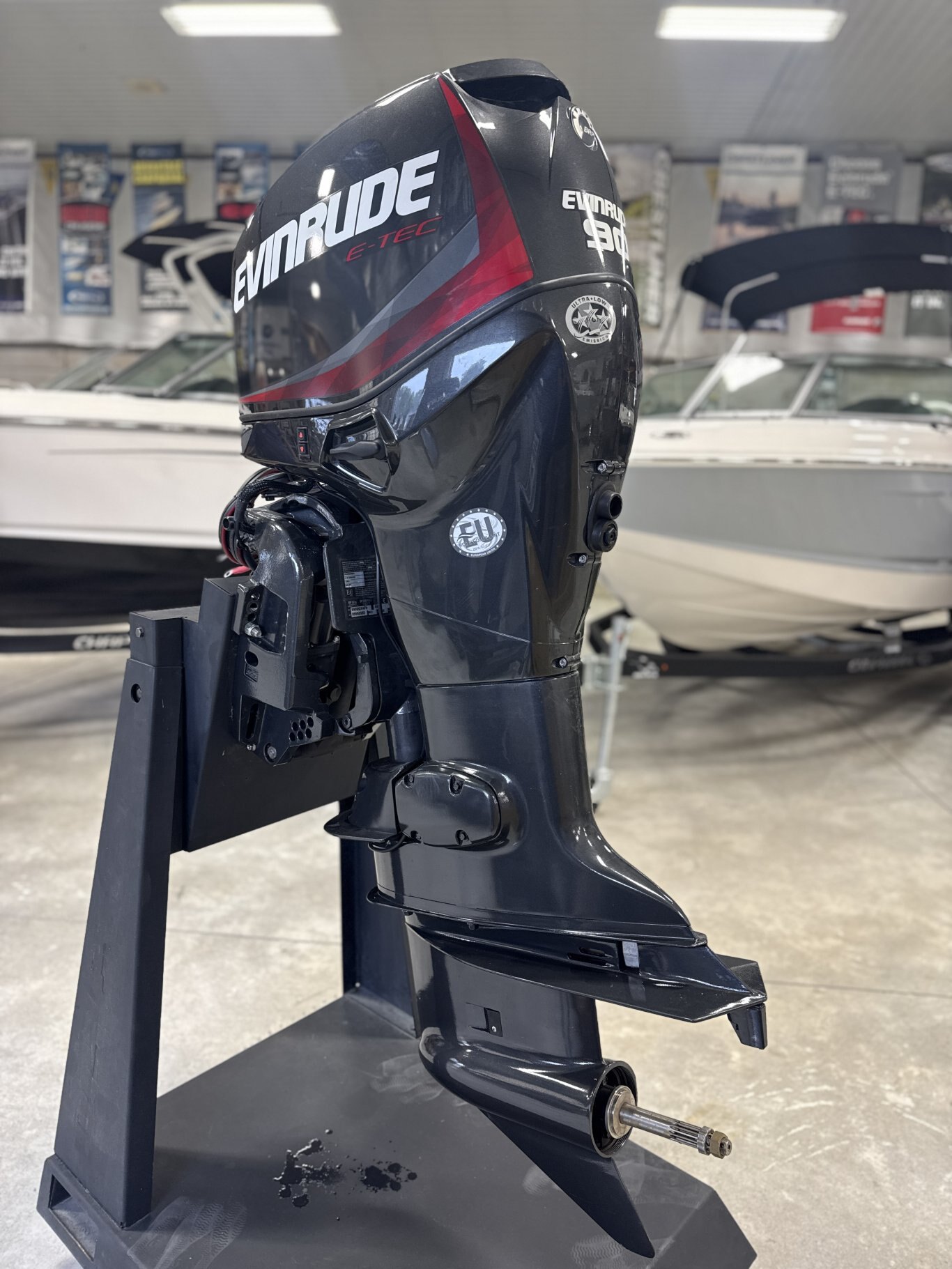 2020 Evinrude 90 EXLPT Etec Engine and Complete Rigging with Controls On Consignment