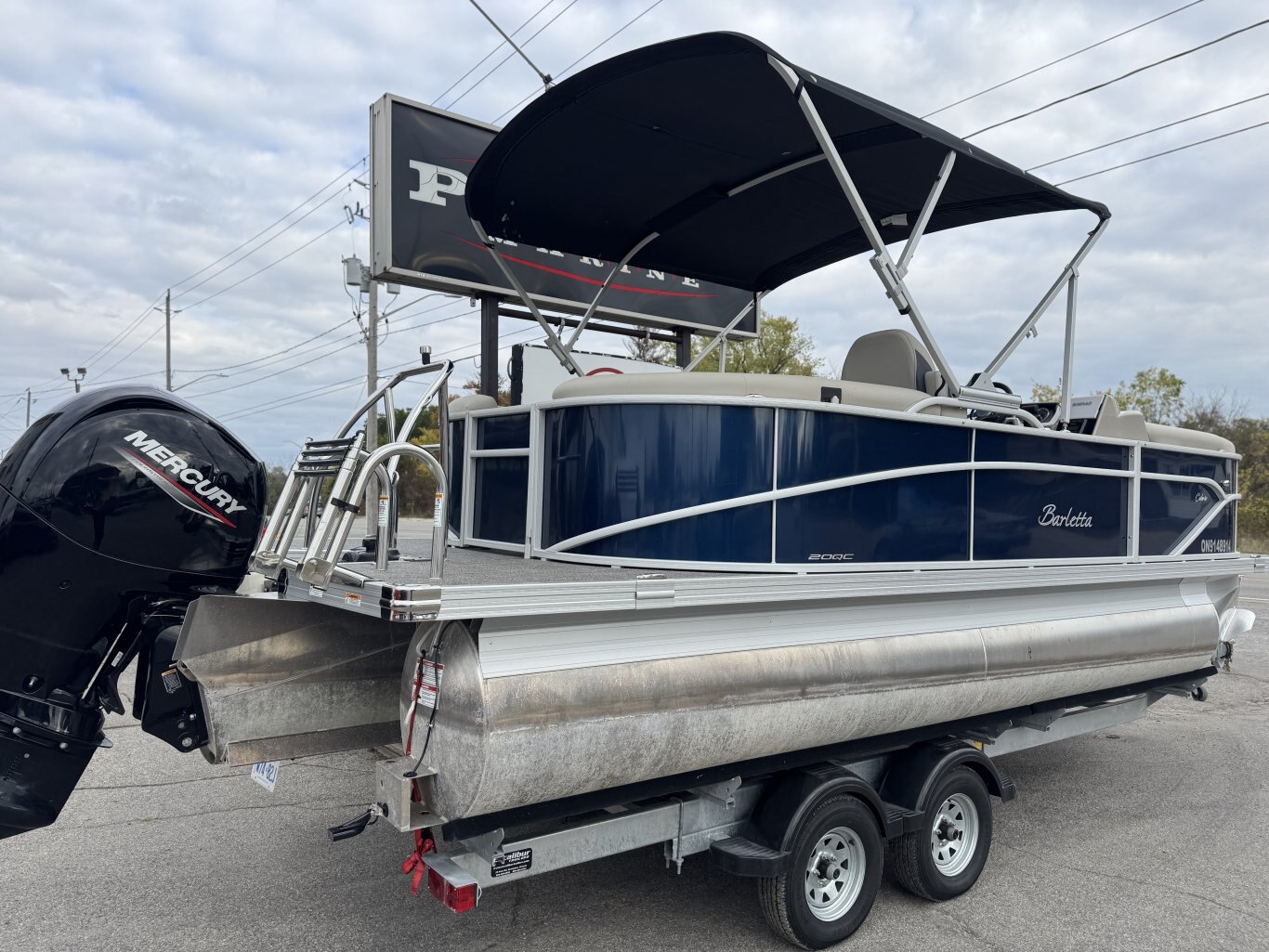 2023 Barletta Cabrio 20QC LOW HRS + NEW Trailer