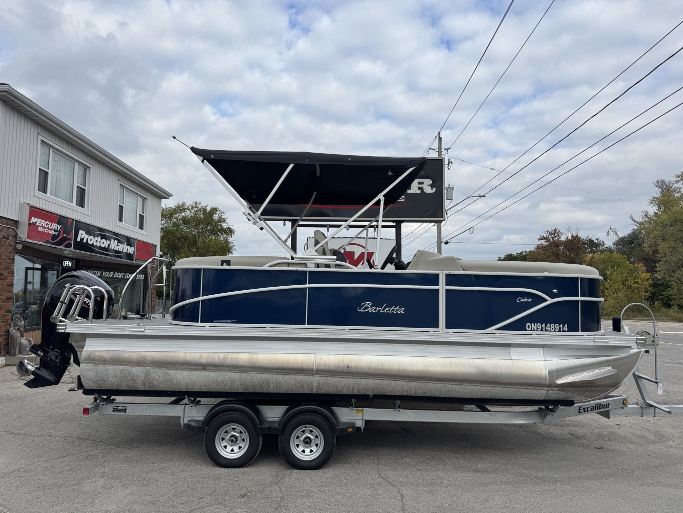 2023 Barletta Cabrio 20QC LOW HRS + NEW Trailer