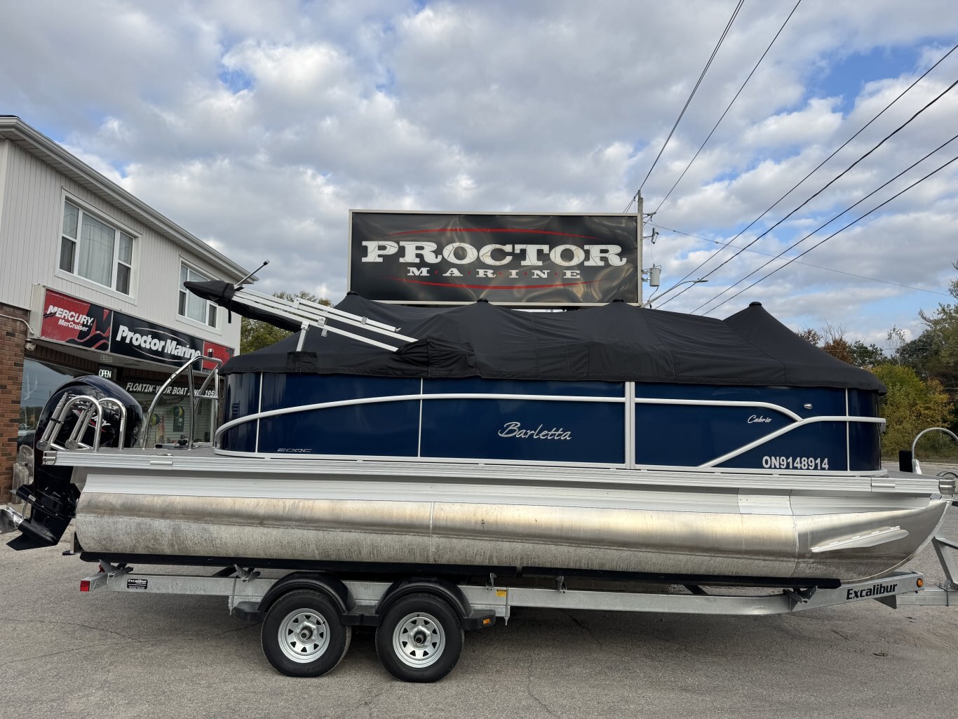 2023 Barletta Cabrio 20QC LOW HRS + NEW Trailer