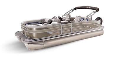Lowe Boats SS 250DL Caribou Metallic Exterior - Grey Upholstery with Blue Accents