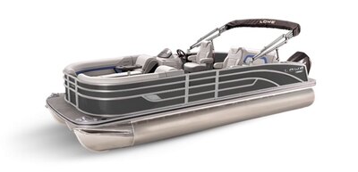Lowe Boats SS 250DL Charcoal Metallic Exterior - Grey Upholstery with Blue Accents
