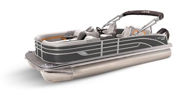 Lowe Boats SS 250DL Charcoal Metallic Exterior - Grey Upholstery with Orange Accents