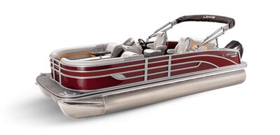 Lowe Boats SS 250DL Wineberry Metallic Exterior - Grey Upholstery with Orange Accents