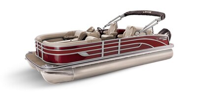Lowe Boats SS 250DL Wineberry Metallic Exterior - Tan Upholstery with Mono Chrome Accents