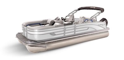 Lowe Boats SS 250DL White Metallic Exterior - Grey Upholstery with Blue Accents