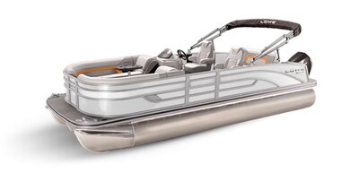 Lowe Boats SS 250DL White Metallic Exterior - Grey Upholstery with Orange Accents