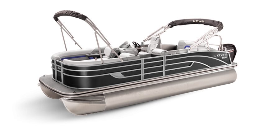 Lowe Boats SS 230CL Black Metallic Exterior Grey Upholstery with Blue Accents