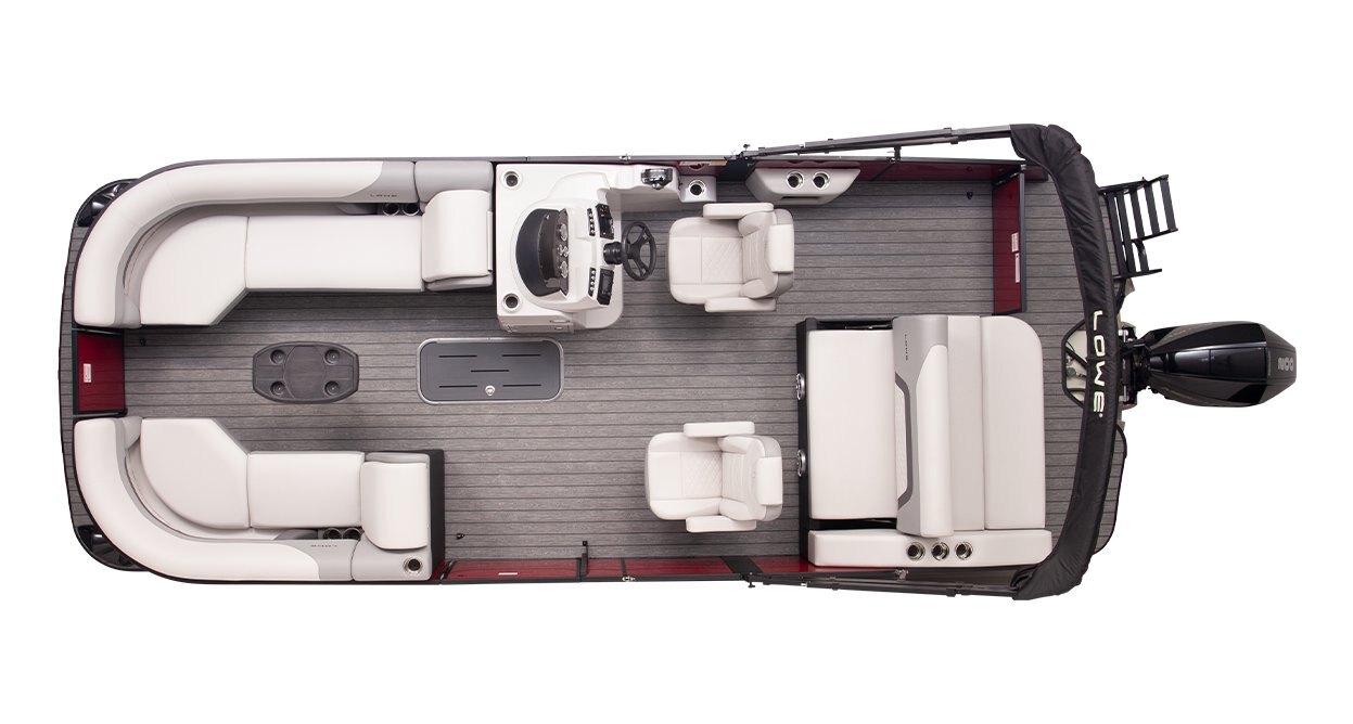 Lowe Boats SS 230DL Wineberry Metallic Exterior Grey Upholstery with Orange Accents