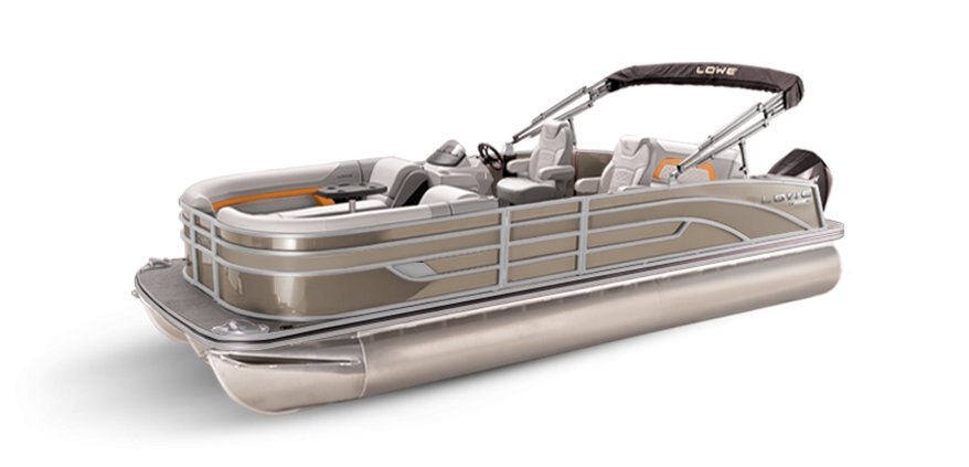 Lowe Boats SS 230DL Caribou Metallic Exterior Grey Upholstery with Orange Accents
