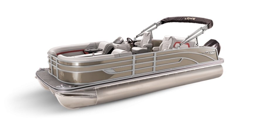Lowe Boats SS 230DL Caribou Metallic Exterior Grey Upholstery with Red Accents