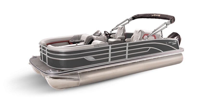 Lowe Boats SS 230DL Charcoal Metallic Exterior Grey Upholstery with Red Accents