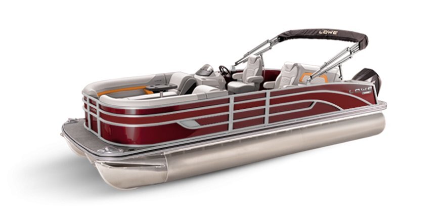 Lowe Boats SS 230DL Wineberry Metallic Exterior Grey Upholstery with Orange Accents