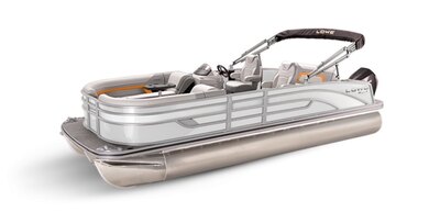Lowe Boats SS 230DL White Metallic Exterior - Grey Upholstery with Orange Accents