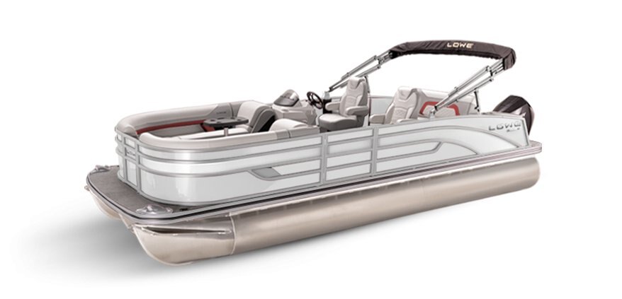 Lowe Boats SS 230DL White Metallic Exterior Grey Upholstery with Red Accents