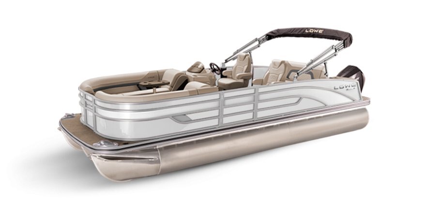 Lowe Boats SS 230DL White Metallic Exterior Tan Upholstery with Mono Chrome Accents