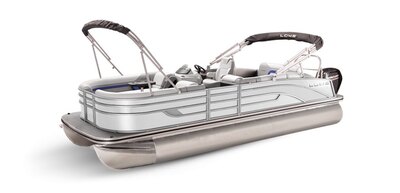 Lowe Boats SS 210CL White Metallic Exterior - Grey Upholstery with Blue Accents