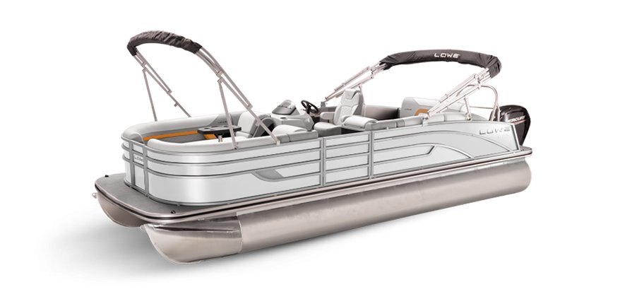 Lowe Boats SS 210CL White Metallic Exterior Grey Upholstery with Orange Accents