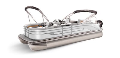 Lowe Boats SS 210CL White Metallic Exterior - Grey Upholstery with Orange Accents