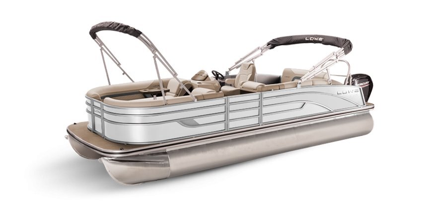Lowe Boats SS 210CL White Metallic Exterior Tan Upholstery with Mono Chrome Accents