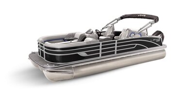 Lowe Boats SS 210DL Black Metallic Exterior - Grey Upholstery with Blue Accents