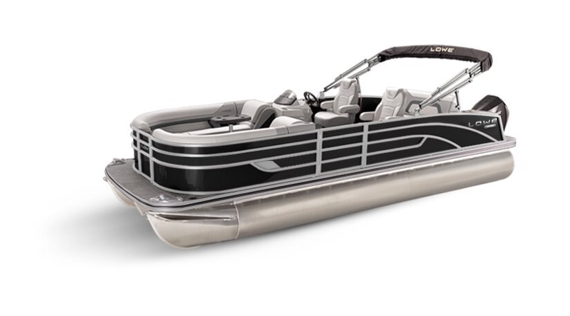 Lowe Boats SS 210DL Black Metallic Exterior Grey Upholstery with Orange Accents