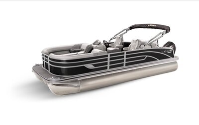 Lowe Boats SS 210DL Black Metallic Exterior - Grey Upholstery with Red Accents
