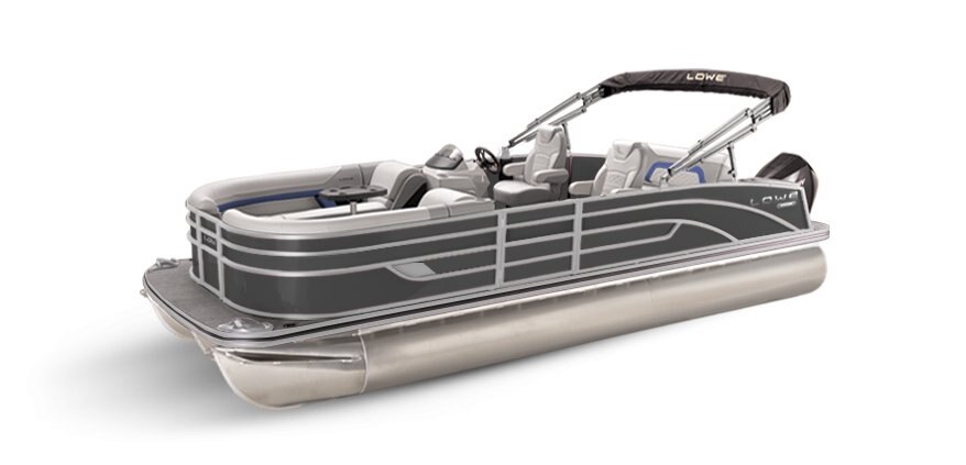 Lowe Boats SS 210DL Charcoal Metallic Exterior Grey Upholstery with Blue Accents