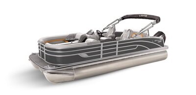 Lowe Boats SS 210DL Charcoal Metallic Exterior - Grey Upholstery with Orange Accents