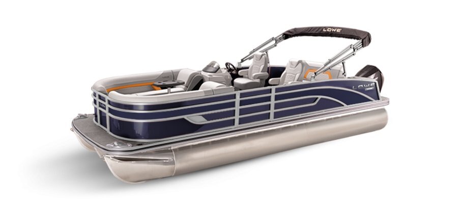 Lowe Boats SS 210DL Indigo Metallic Exterior Grey Upholstery with Orange Accents