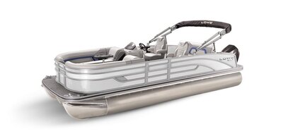 Lowe Boats SS 210DL White Metallic Exterior - Grey Upholstery with Blue Accents