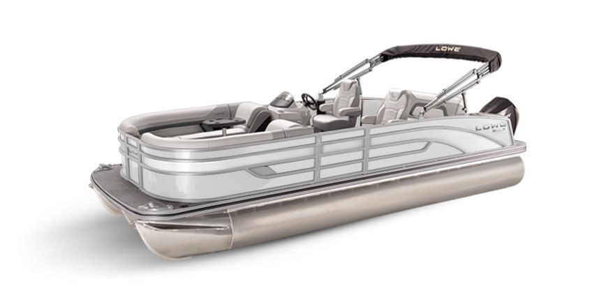 Lowe Boats SS 210DL White Metallic Exterior Grey Upholstery with Mono Chrome Accents