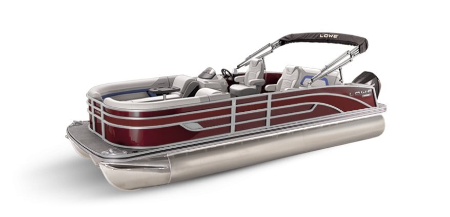 Lowe Boats SS 210DL Wineberry Metallic Exterior Grey Upholstery with Blue Accents