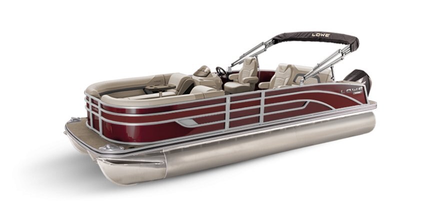 Lowe Boats SS 210DL Wineberry Metallic Exterior Tan Upholstery with Mono Chrome Accents