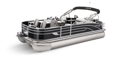 Lowe Boats SF 234 Charcoal Metallic Exterior - Grey Upholstery with Blue Accents